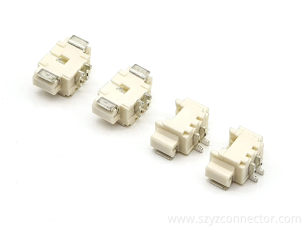 1.25mm Pitch Wafer Right Angle SMT Pin header Connector 2P